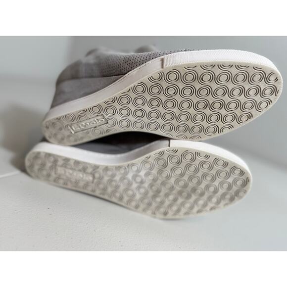 Linea Paolo sneaker suede gray open weave wedge bootie zip ankle Sz 6M - Picture 8 of 10